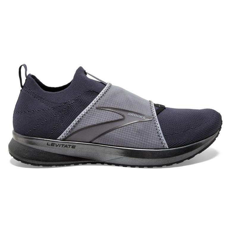 Brooks Levitate 4 Le - Mens Road Running Shoes - Grey/Black/Tradewinds (34901NVSX)